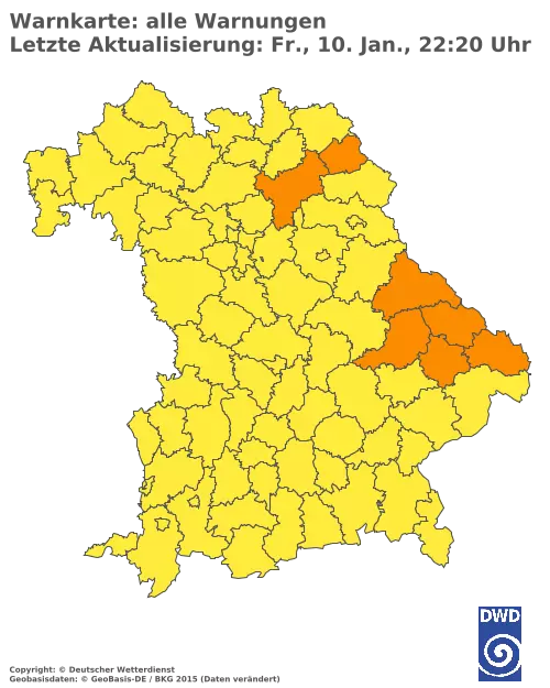 Aktuelle Wetterwarnungen für  Augsburg